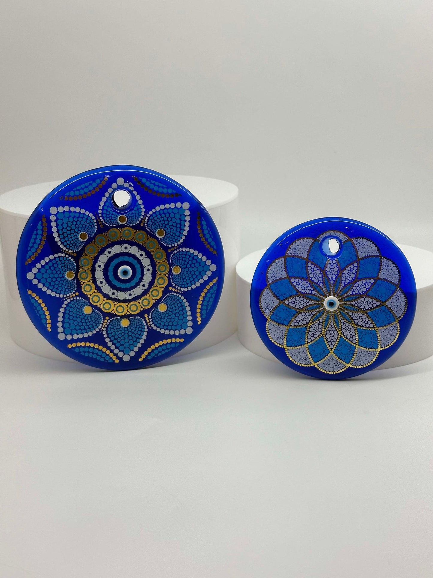 Large Flower Evil Eye Design Amulet