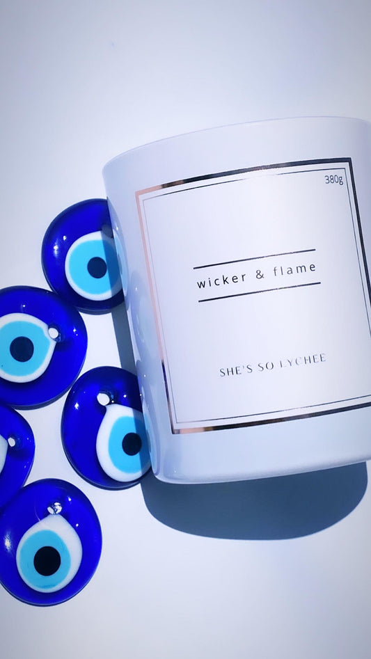 SHE'S SO LYCHEE EVIL EYE CANDLE 🧿