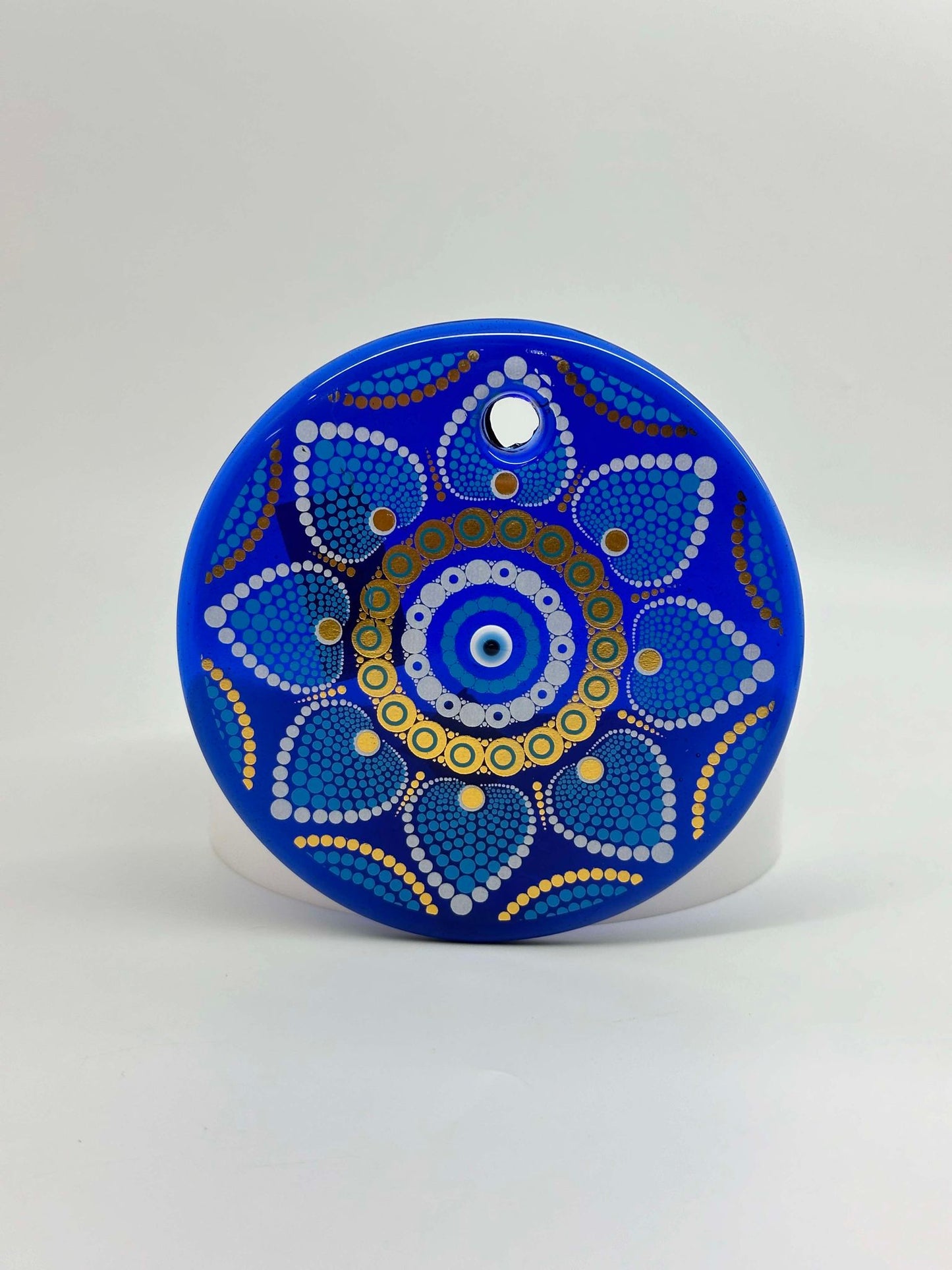 Large Flower Evil Eye Design Amulet