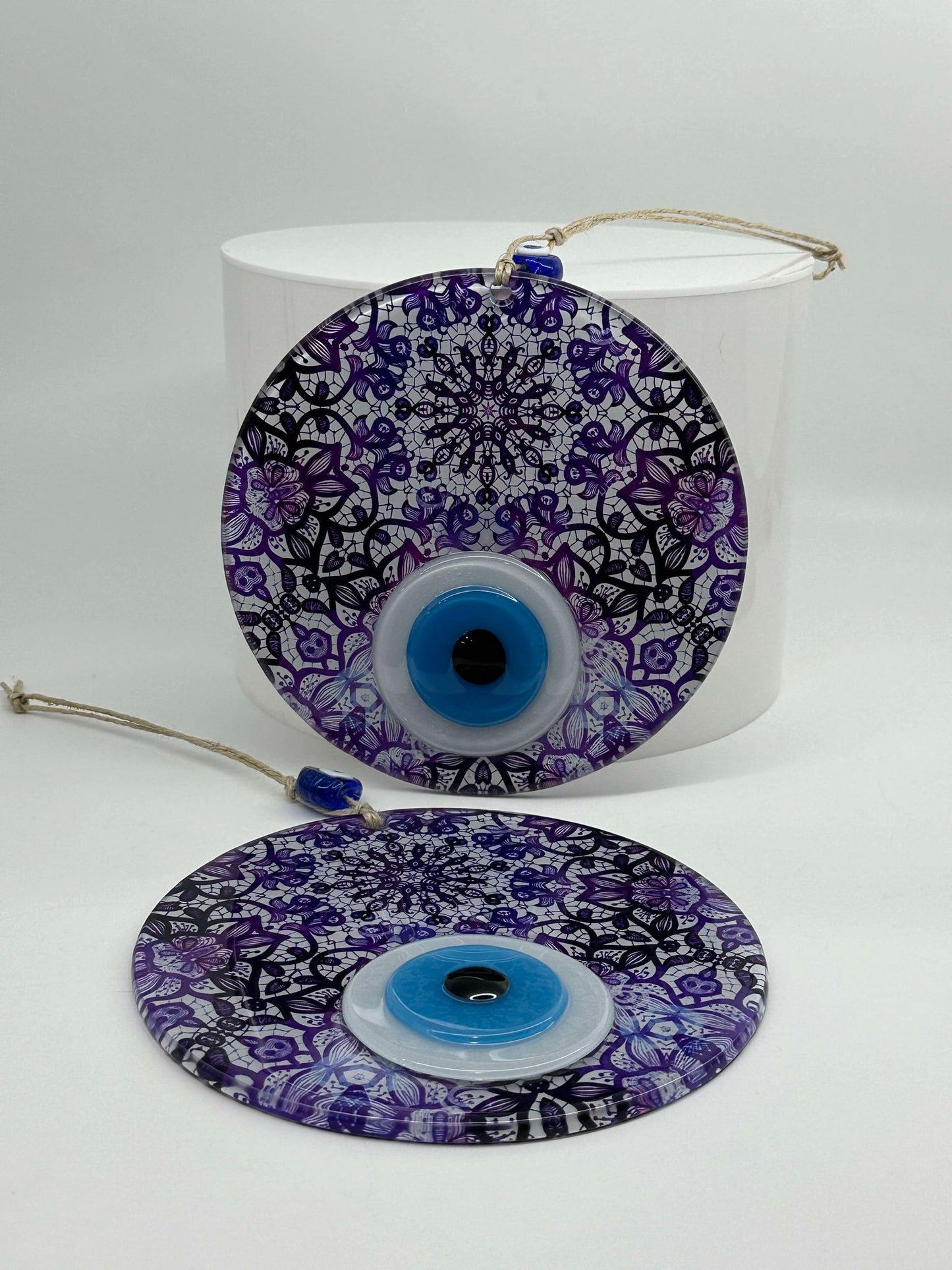 XL Purple Pattered Evil Eye Amulet