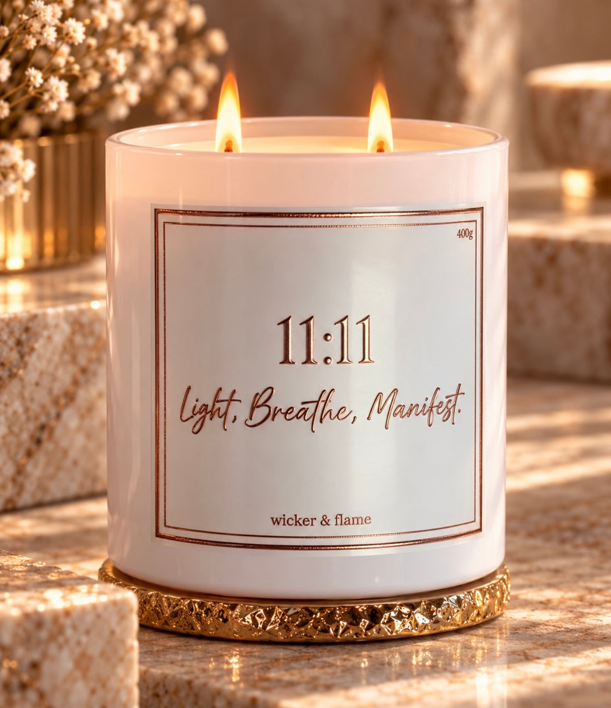 ✨ Manifest Intention Candle - Light. Breathe. Manifest