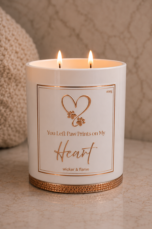 🐾 You Left Paw Prints On My Heart Candle