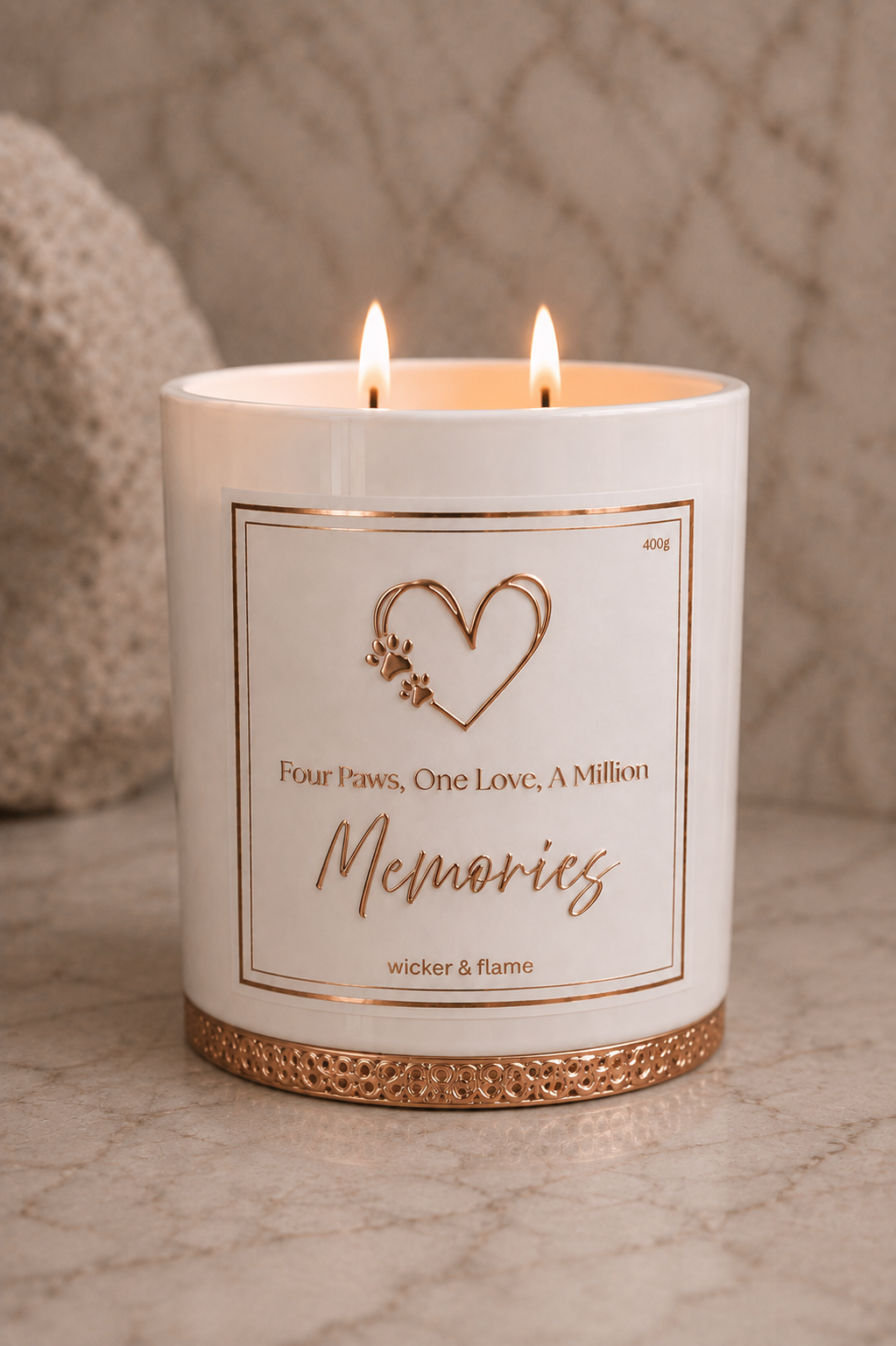 🐾 Four Paws, One Love, A Million Memories Candle