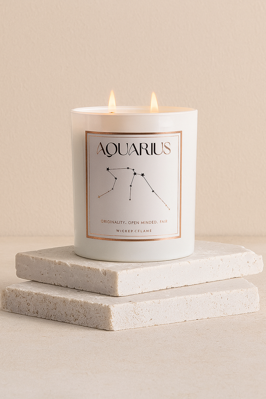 ♒ Aquarius Zodiac Candle