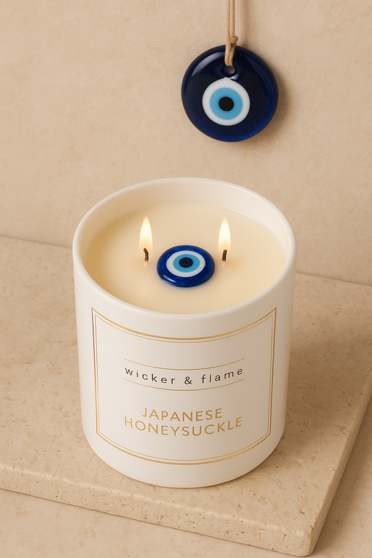 JAPANESE HONEYSUCKLE EVIL EYE CANDLE 🧿