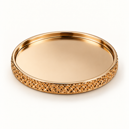 Gold Candle Coaster - Exclusive Design By Wicker & Flame