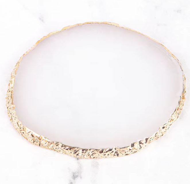 Candle Coasters - White with gold trim
